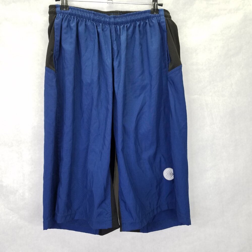 Aero Tech Designs Cycling Shorts Women's L Blue Nylon Shell Spandex Padded Seat